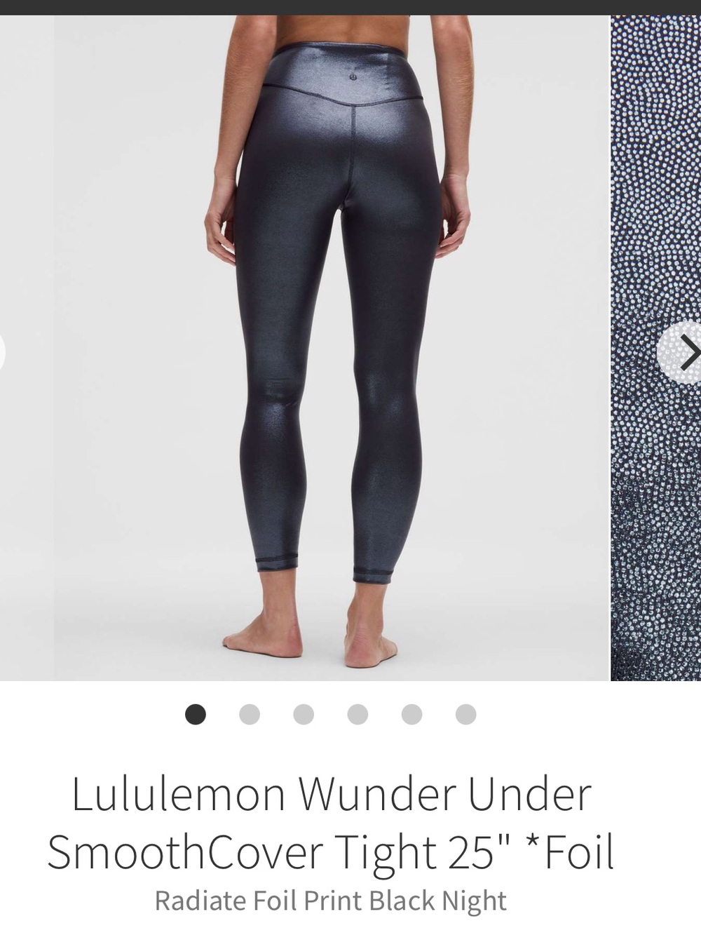 Lululemon Wunder Under SmoothCover Tight 25" *Foil Size 4